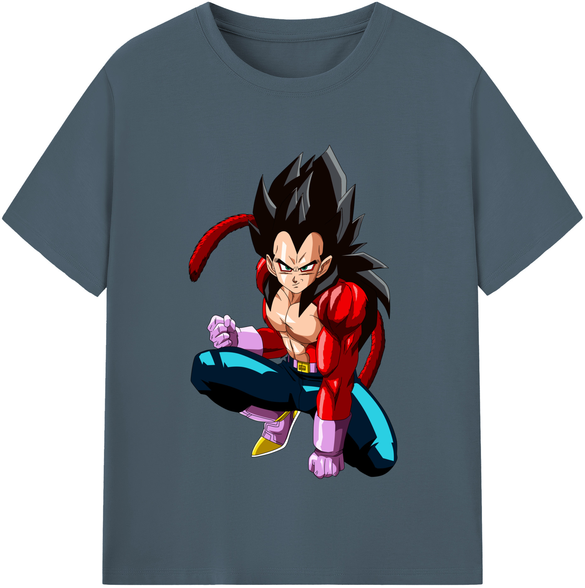 （画像用） ドラゴンボール ベジータ四世（Bejīta Yonsei）DRAGON BALL Vegeta IV 綿100％半袖Tシャツ（フロントプリント）